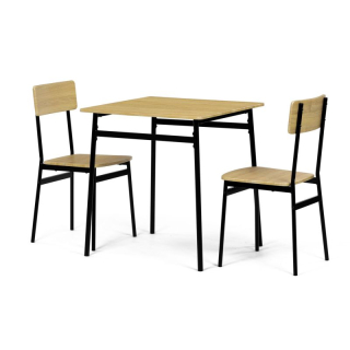 Jedálenský set, 70x70cm, MDF divoký dub, AUT-O2121 OAK