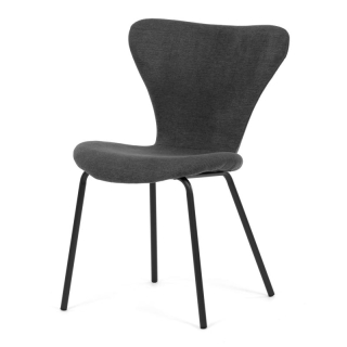 Jedálenská stolička, sivá, látka, CT-S8010 GREY2