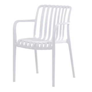 Záhradná stolička, plast, biela, CT-X7029 WT