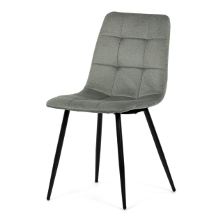 Jedálenská stolička, zelená, zamatová, látka, DCL-X7015 GRN2