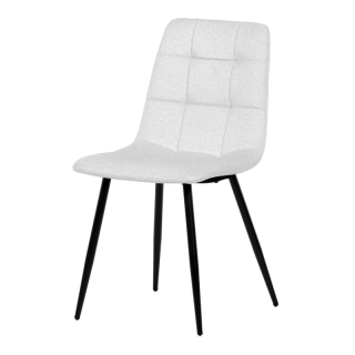 Jedálenská stolička, biela, zamatová, látka, DCL-X7015 WT2