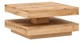 Konferenčný stolík, 67x67cm, dub wotan, COTTO