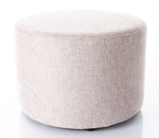 Taburetka, 43cm, svetlo béžová látka, DOTI A BREGO