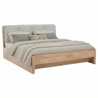 Manželská posteľ, 180x200, s roštom, prírodná, FLORENCIA