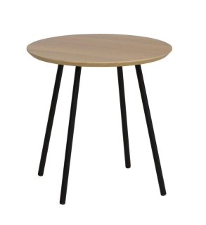 Konferenčný stolík, 40x40cm, dub, čierny mat, Signal, PAM B