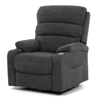 Elektrické polohovateľné kreslo, látka, sivá, 130 kg, TV-S8348 GREY2