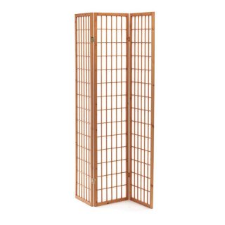 Paraván, 132cm, masív, prírodný, EF-E803 NAT