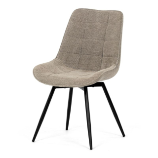 Jedálenská stolička, hnedá, látka, HC-T1130 CAP2