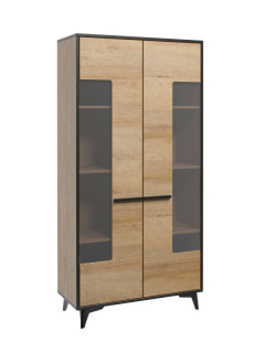 Vitrína, 91cm, dub riviera, FRIDA W2D