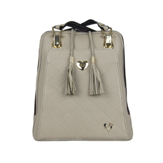 Luxusný kožený ruksak z pravej hovädzej kože č.8668 v khaki farbe