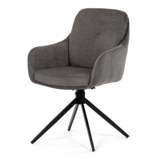 Jedálenská stolička, sivá, látka, DCH-P3174 GREY2