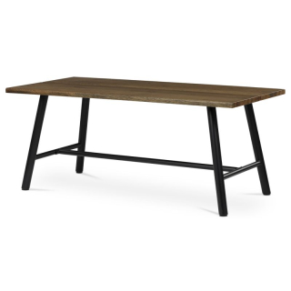 Jedálenský stôl 180x90cm, dýha, kov, orech, HT-T1818 WAL