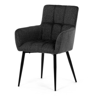 Jedálenská stolička, sivá, látka, DCH-P3146 GREY2