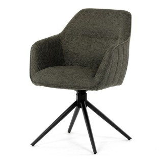 Jedálenská stolička, zelená, látka, HC-536 GRN2