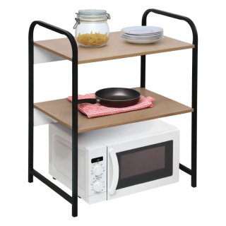 Regál, 53cm, čierny, hnedý, BAYAN