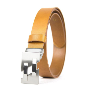 Unisex kožený opasok JOINTS, šírka 3.3cm, Koňaková