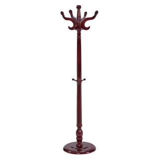 Vešiak, 181cm, brezové drevo, hnedý lesk, PORTOFINO