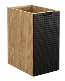 Skrinka pod umývadlo, 30cm, dub olejovaný, čierna, LUXOR BLACK 81-30-1D