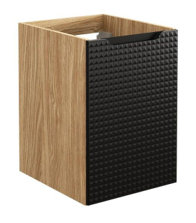 Skrinka pod umývadlo, 40cm, dub olejovaný, čierna, LUXOR BLACK 81-40-1D