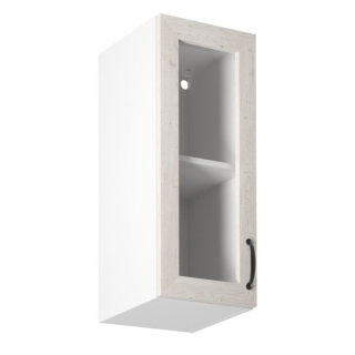 Horná skrinka, 30cm, biela, sosna nordická, ľavá, ROYAL G30S