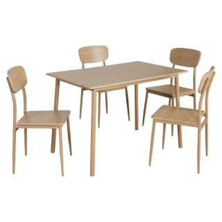 Jedálenský set 1+4, 110x70cm, MDF, dub prírodný, LAMIR