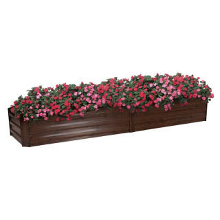 Vyvýšený záhon, hnedý, oceľ, NONKY TYP 6