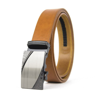 Kožený opasok s automatickou prackou BLAZE - Koňaková