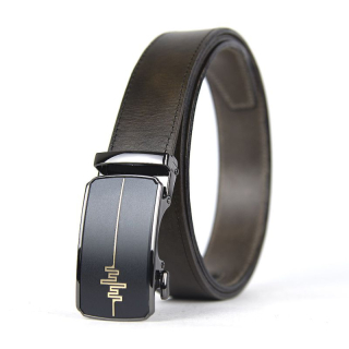 Kožený opasok s automatickou prackou PULSE - Olivová