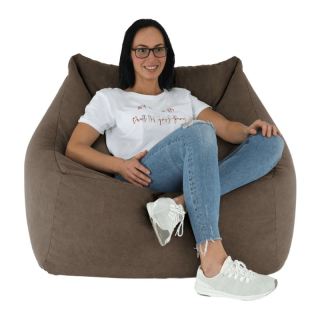 Sedací vak, 80cm, hnedá látka, URASON