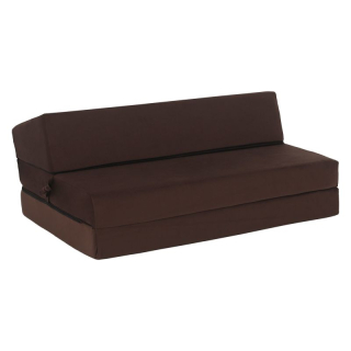 Skladací matrac/kreslo, 2v1, hnedá, VEDIS