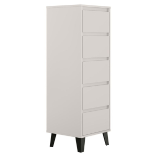 Komoda, 40cm, 5-zásuvková, kašmír, BOGAN NEW 5S40