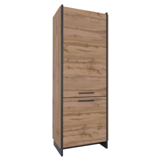 Regál, 70cm, dub wotan, čierny, AMONI 2D