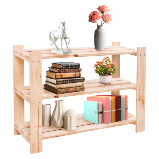 Regál, 80cm, borovica, prírodný, SIMU 550