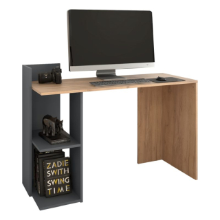 PC stôl, 120x52cm, dub craft zlatý, grafit, ZINO NEW