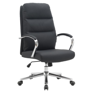 Kancelárske kreslo, čierna ekokoža, ADMON