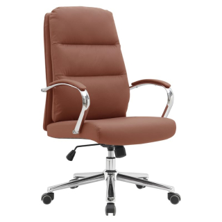 Kancelárske kreslo, hnedá camel ekokoža, ADMON