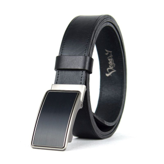 Luxusný kožený opasok s brzdou, šírka 3.5cm – GENTEEL, čierna