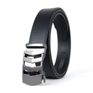 Kožený opasok s automatickou prackou PEARL RAILS, čierna