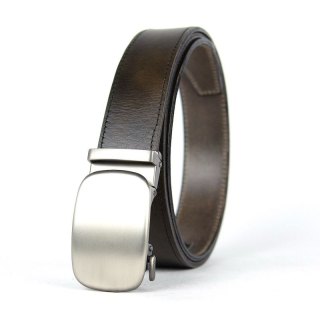 Kožený opasok s automatickou prackou NICKEL STANDARD, olivová