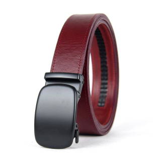 Kožený opasok s automatickou prackou BLACK STANDARD, bordová