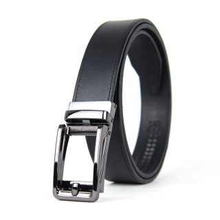 Kožený opasok s automatickou prackou PEARL BELT, čierna