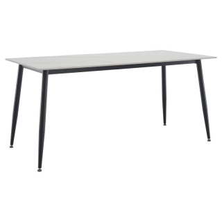 Jedálenský stôl, 160x80cm, keramika, biely, čierny, FLORENC TYP 2