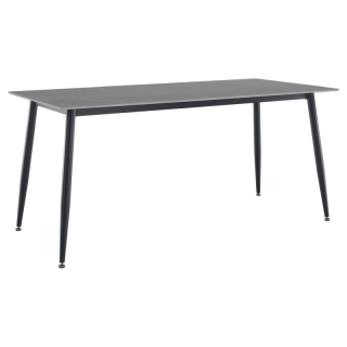 Jedálenský stôl, 160x80cm, keramika, sivý, čierny, FLORENC TYP 2