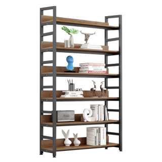 Regál, 80cm, dub tmavý, čierny, JANEL TYP 2