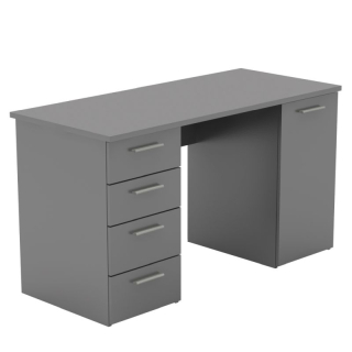 Písací stôl, 137x60cm, grafit, EUSTACH