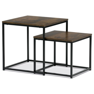 Set 2ks stolíkov 50x50cm, MDF staré drevo, AF-076 OLW