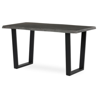 Jedálenský stôl 140x80cm, MDF, kov, sivý dub, HT-F4214 GREY
