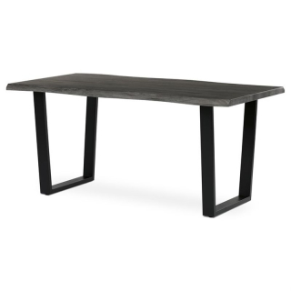 Jedálenský stôl 160x90cm, MDF, kov, sivý dub, HT-F4216 GREY