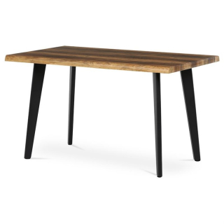 Jedálenský stôl 130x80cm, MDF, kov, staré drevo, HT-F4413 OLW