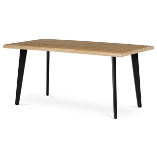 Jedálenský stôl 160x90cm, MDF, kov, divoký dub, HT-F4416 OAK